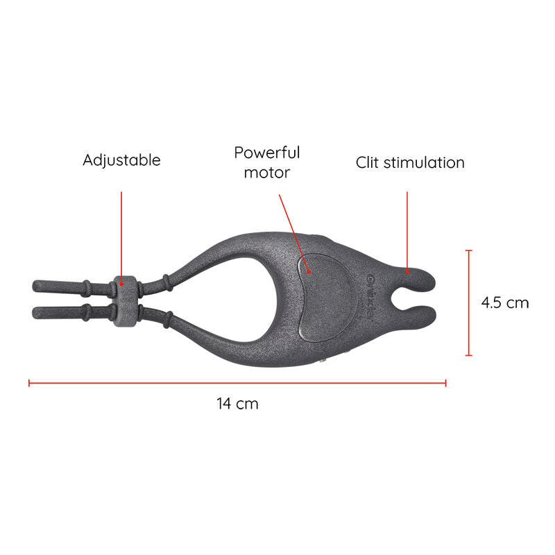 Oninder - anello vibratore regolabile ricaricabile pampa con stimolatore clitoride 10 velocitã - app gratuita