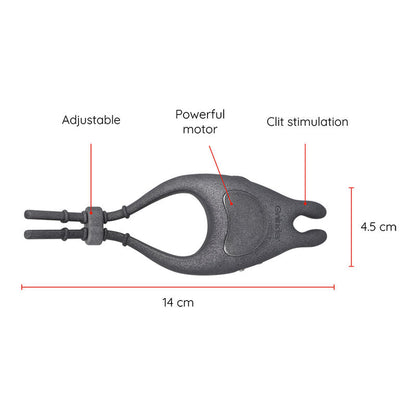 Oninder - anello vibratore regolabile ricaricabile pampa con stimolatore clitoride 10 velocitã - app gratuita