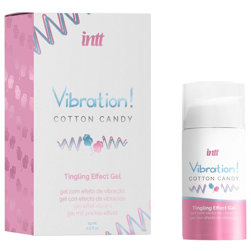 Intt - gel liquido vibratore potente stimolante intimo per zucchero di cotone 15 ml