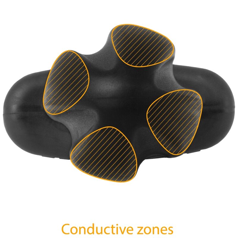 Electrastim - tartarus plug anale quadripolare in silicone nero