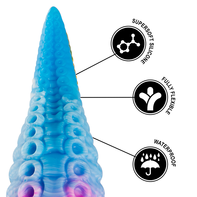 Epic - dildo con tentacoli blu phorcys grande