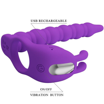 PRETTY LOVE - BLACKNEY ANELLI PER PENE CON SPINA VIBRATORE