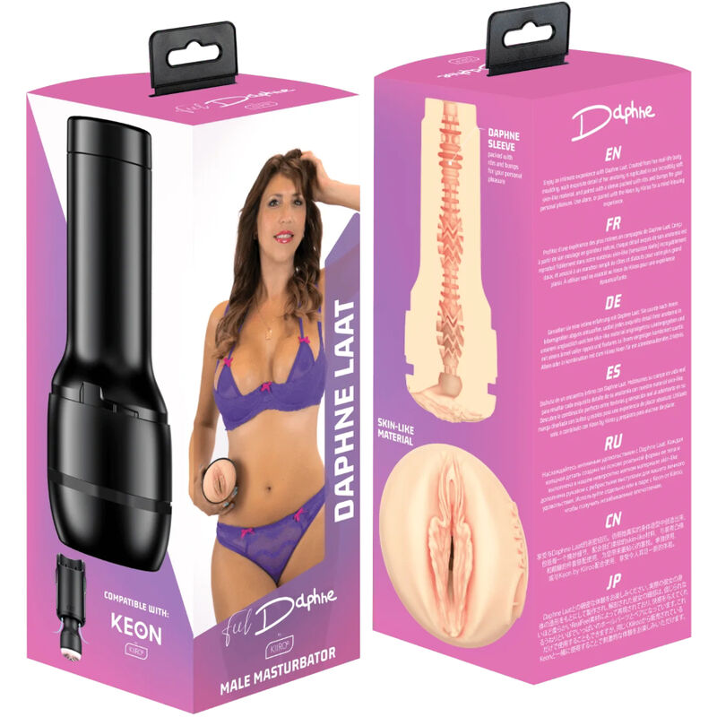Masturbatore da Uomo Kiiroo stroker feel daphne laat Vagina Nera