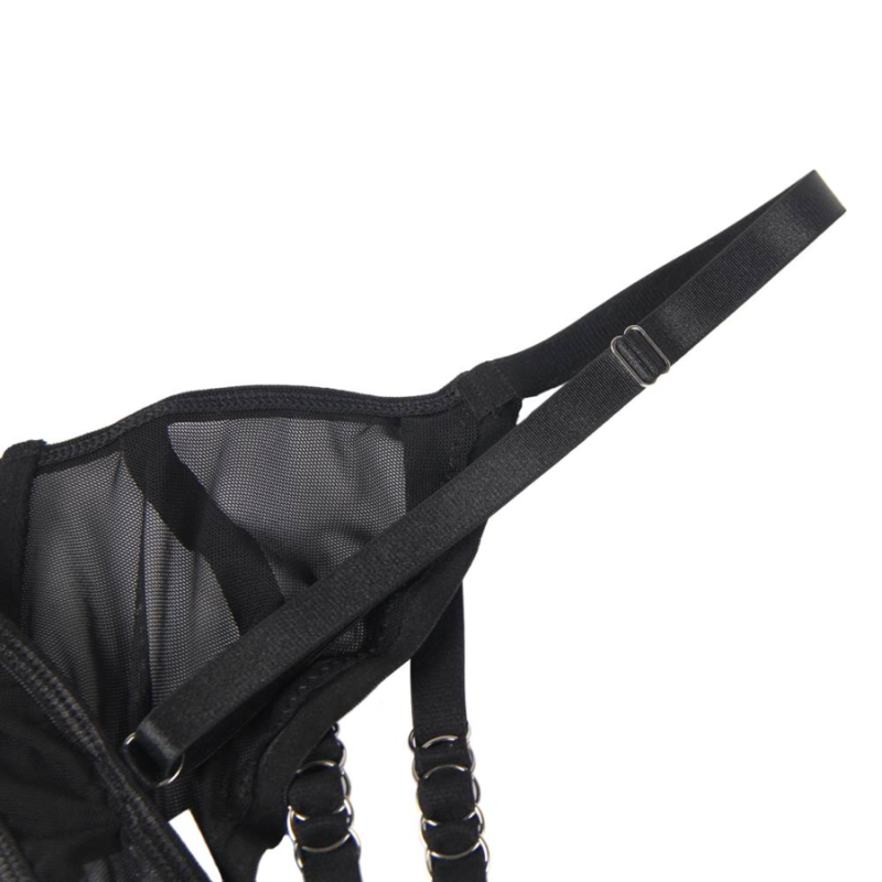 Subblime - ensemble deux pièces soutien-gorge transparent et lanières s/m