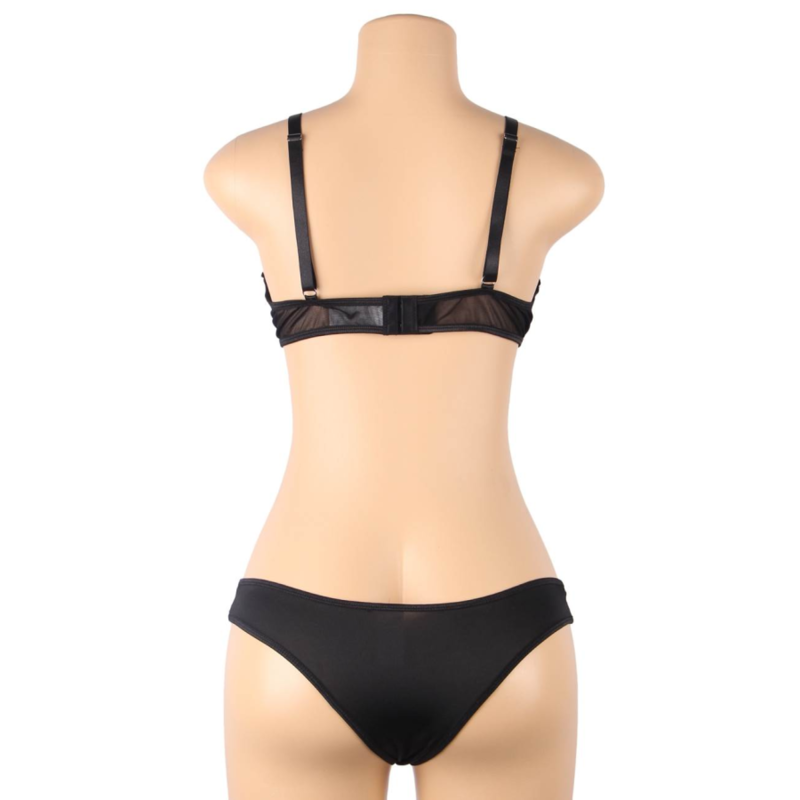 Subblime - ensemble deux pièces soutien-gorge transparent et lanières s/m