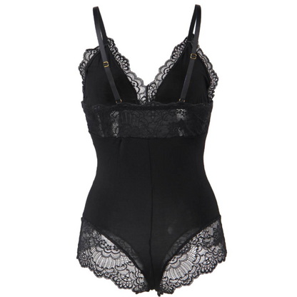 Subblime - orsacchiotto con dettagli in pizzo floreale nero s/m
