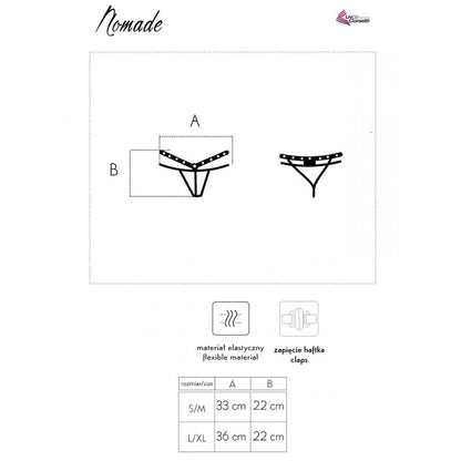 Livco corsetti fashion - perizoma nomade senza cavallo nero