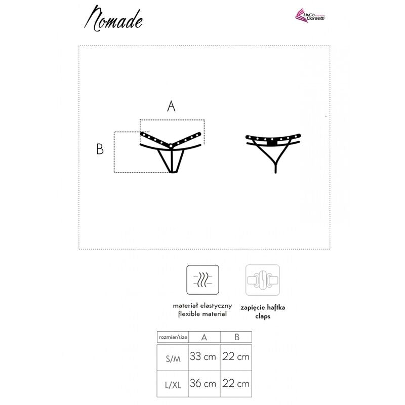 Livco corsetti fashion - perizoma nomade senza cavallo nero