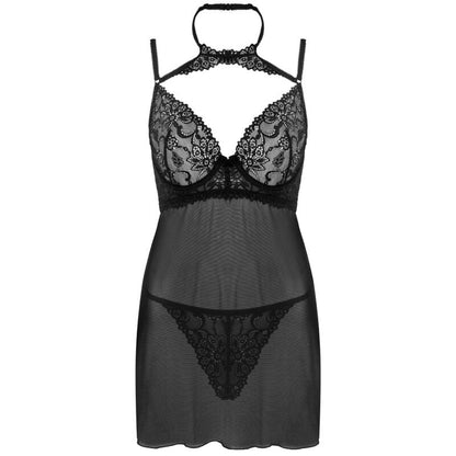 Livco corsetti fashion - set binella babydoll + perizoma nero