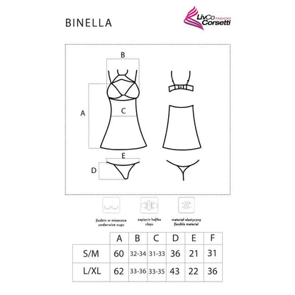 Livco corsetti fashion - set binella babydoll + perizoma nero