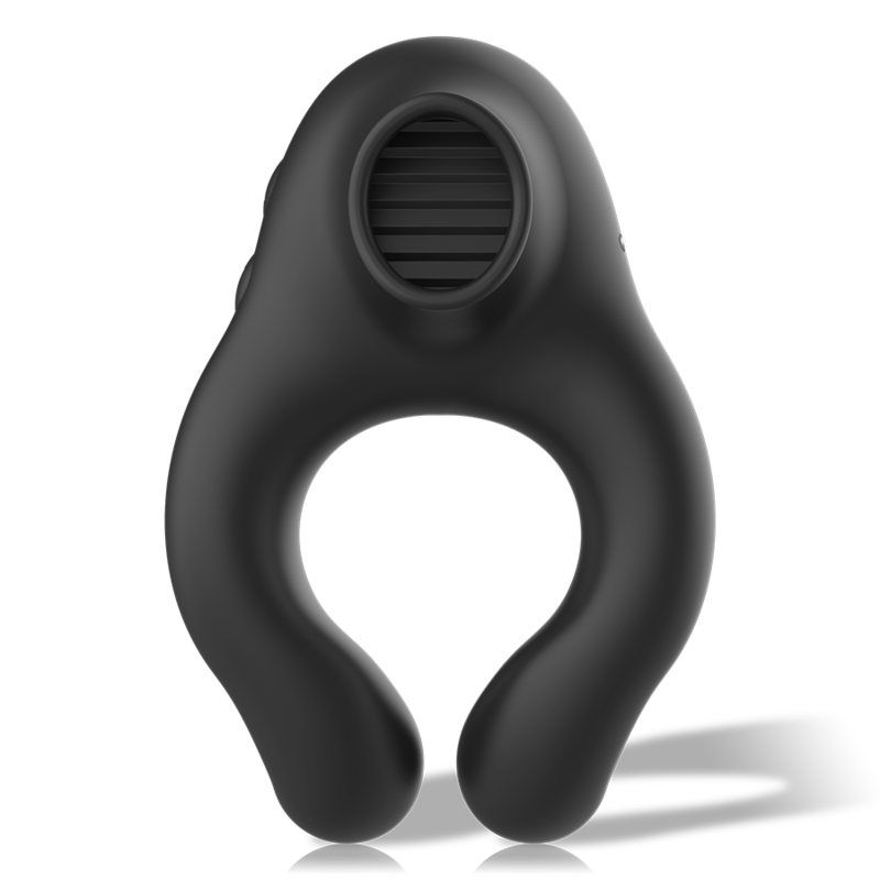 Armony - anello vibratore in silicone 3 motori ricaricabile nero - oro