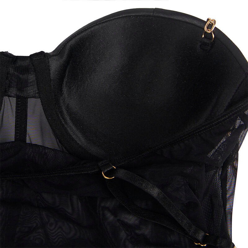 SUBBLIME - BODY CON BRETELLE A CATENA NERA L/XL