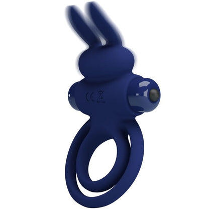 Pretty love - darey doppio anello vibrante coniglio blu