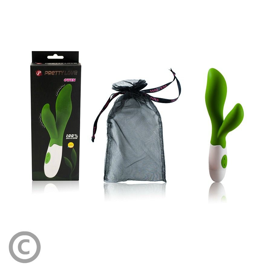 Vibratore Rabbit Pretty Love Flirtation Owen Verde e Bianco