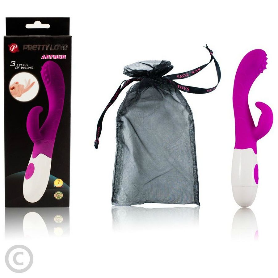 Vibratore Rabbit Pretty Love Flirtation Arthur Viola e Bianco