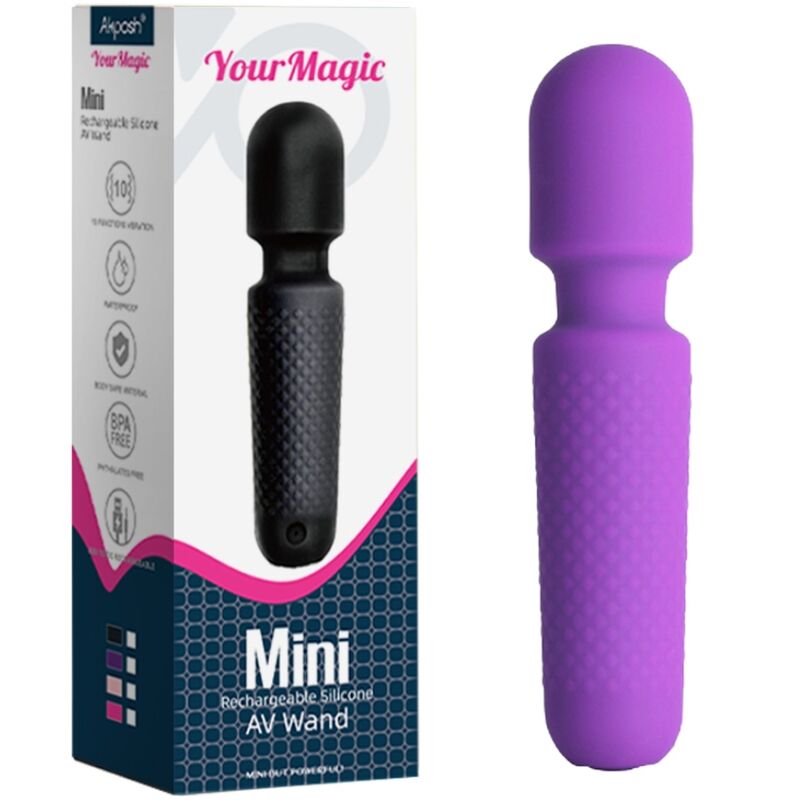 Armony - your magic massaggiatore e vibratore ricaricabile 10 vibrazioni bacchetta pots viola