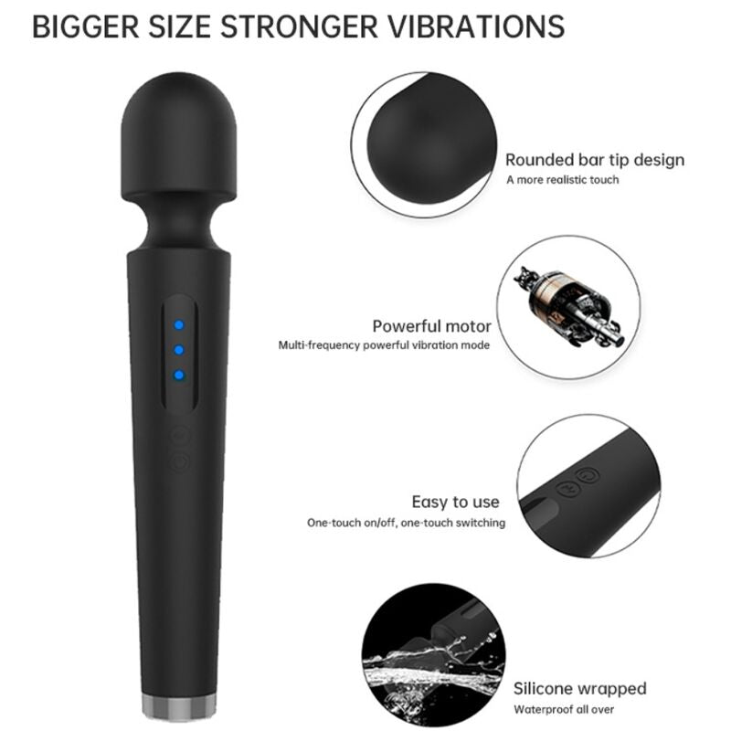 Armony - x power masseur et vibromasseur grand 7 vibrations noir