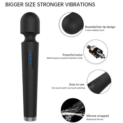 Armony - x power masseur et vibromasseur grand 7 vibrations noir