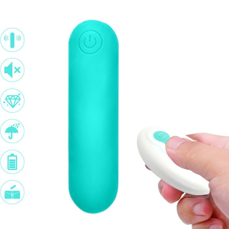 Armony - splash joline vibratore bullet in silicone telecomando 10 vibrazioni 65 x 15 cm verde