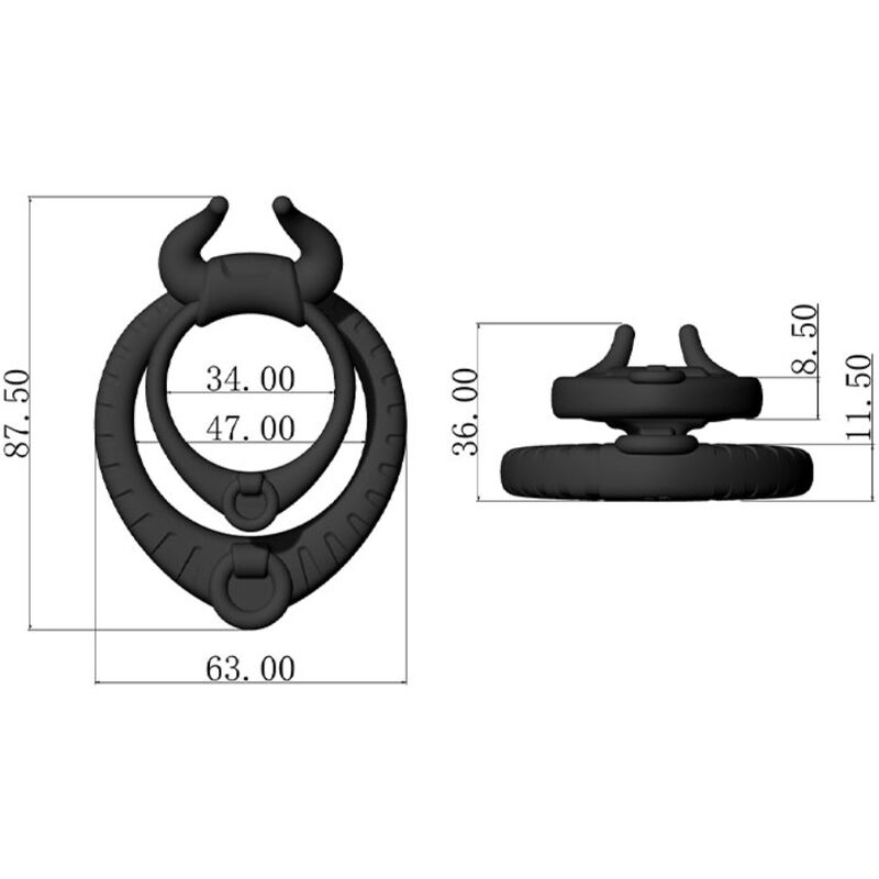 Armony - bull's pasion anello nero