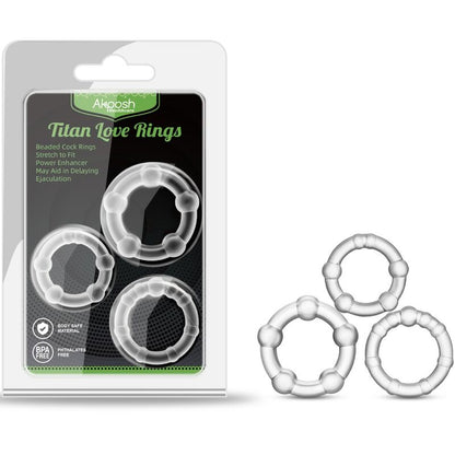 Armony - titan love anello con perline carne