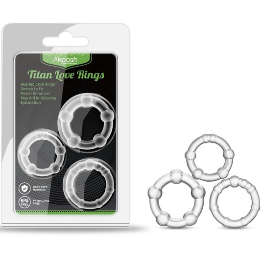 Armony - titan love anello con perline carne