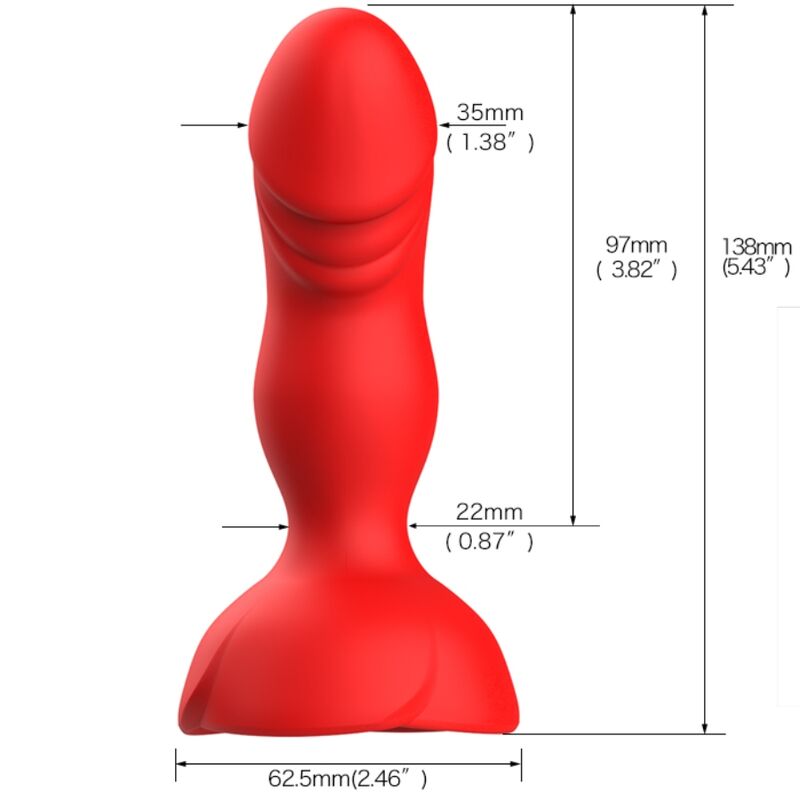 Armony - extreme a bloom vibratore rose e telecomando plug anale rosso