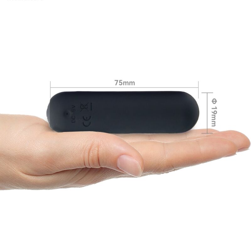 Armony - splash joie vibratore bullet in silicone telecomando 10 vibrazioni 75 x 19 cm nero