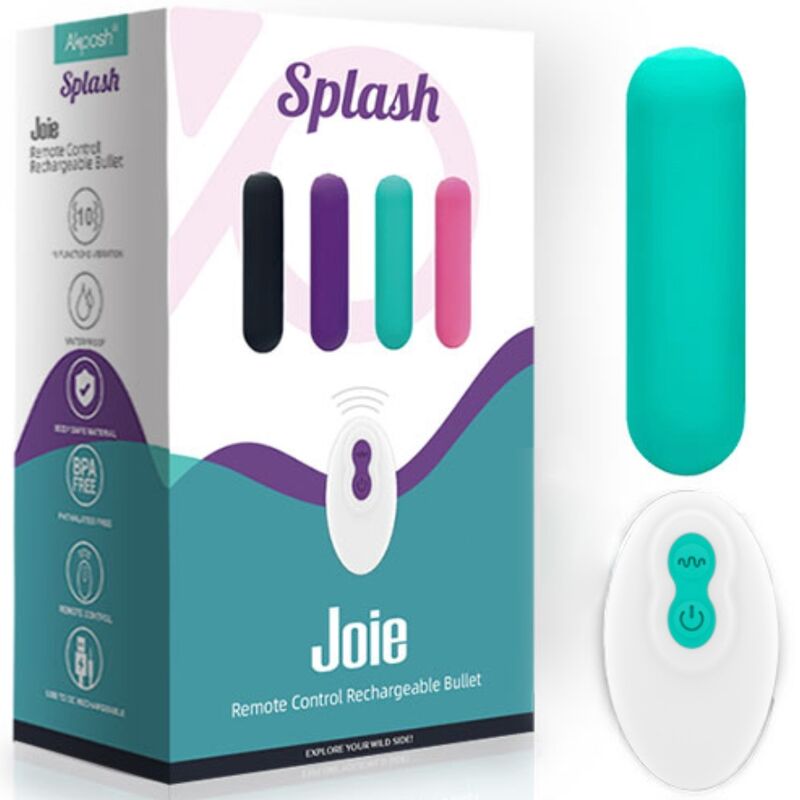 Armony - splash joie vibratore bullet telecomando in silicone 10 vibrazioni 75 x 19 cm verde