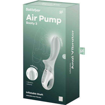 Satisfyer - air pump booty 3 vibromasseur anal gonflable gris vert