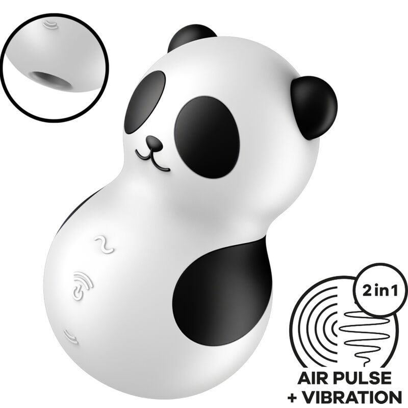 Satisfyer - Pocket Panda stimulateur et vibromasseur en noir et blanc