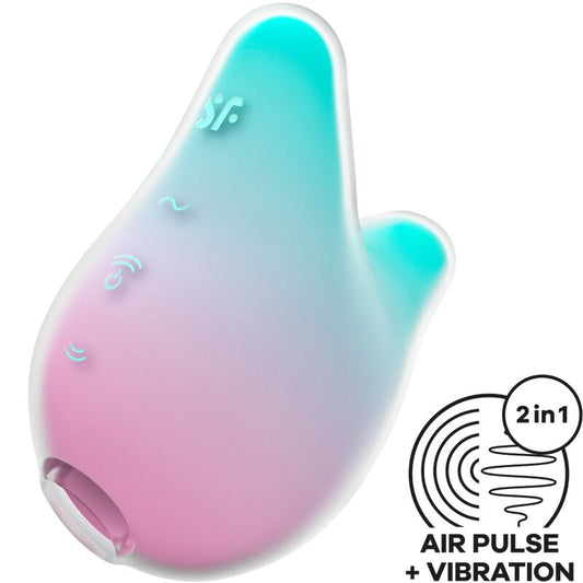 Succhia Clitoride+Stimolazione punto G Satysfier Mermaid Vibes Rosa Menta