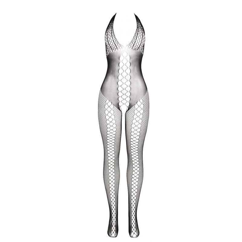 Subblime - 951832 bodystocking con schiena aperta e dettagli incrociati nero taglia unica