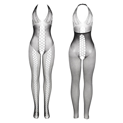 Subblime - 951832 bodystocking con schiena aperta e dettagli incrociati nero taglia unica