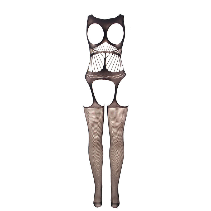 Subblime - 951900 bodystocking a rete senza cavallo con coppa e spalle aperte nero taglia unica