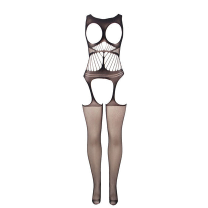 Subblime - 951900 bodystocking a rete senza cavallo con coppa e spalle aperte nero taglia unica