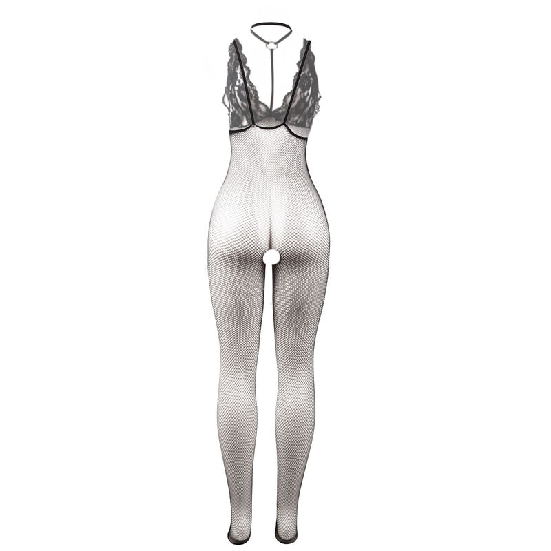 Subblime - 951993 bodystocking a rete trasparente nera senza cavallo taglia unica