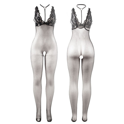 Subblime - 951993 bodystocking a rete trasparente nera senza cavallo taglia unica