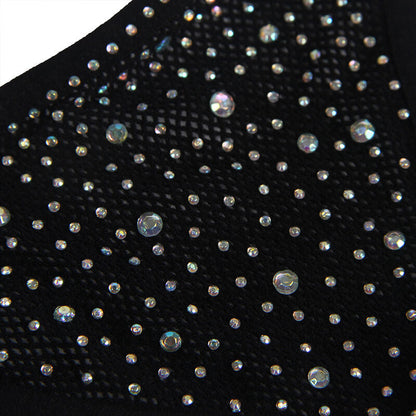 Subblime - 952174 bodystocking a rete con guanti e strass nero taglia unica