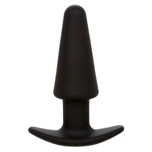 Calexotics - rock bottom tappo anale conico 10 vibrazioni silicone nero