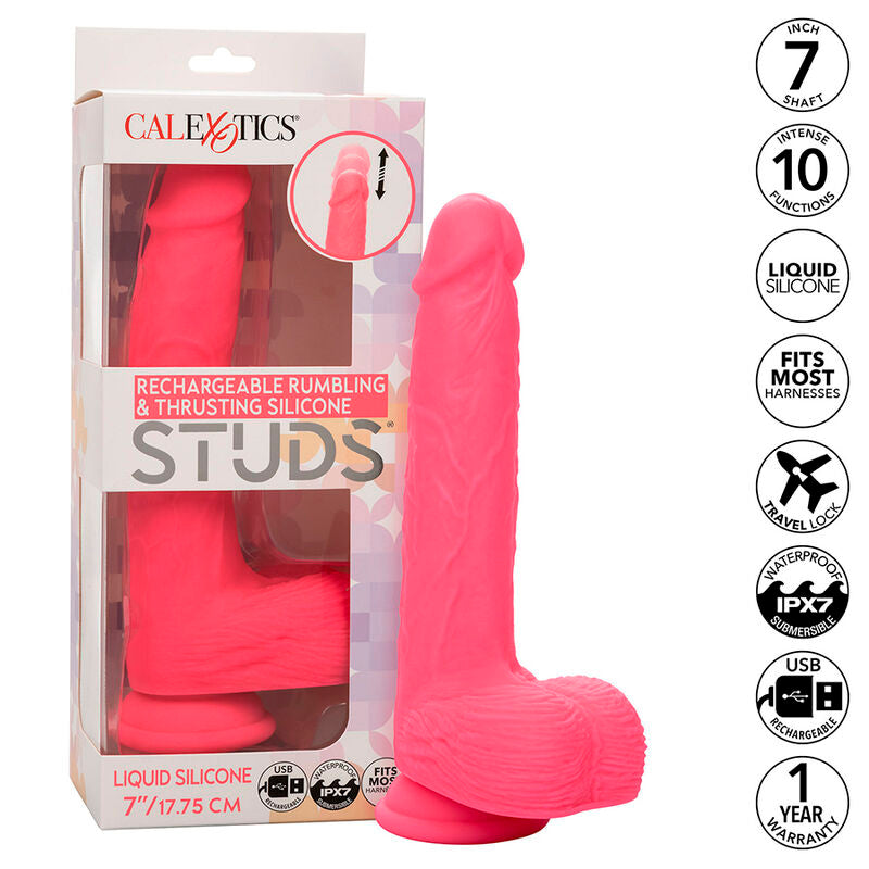 Calexotics - Studs vibromasseur réaliste 10 vitesses rose
