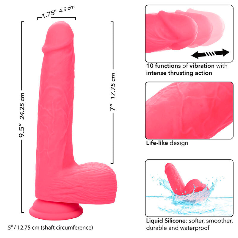 Calexotics - Studs vibromasseur réaliste 10 vitesses rose