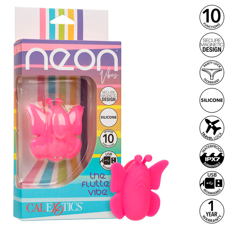 Calexotics - neon vibes flutter vibe stimolatore 10 vibrazioni rosa