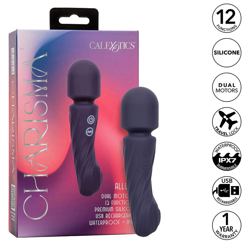 Calexotics - charisma allure massaggiatore doppio motore 12 funzioni 17,25 cm x 4,5 cm viola
