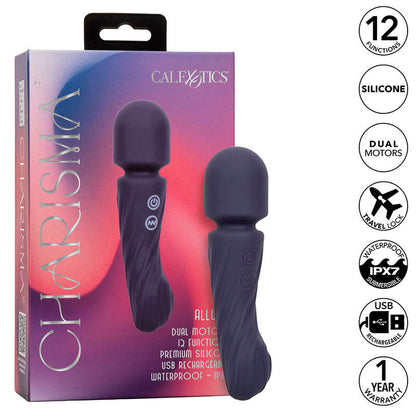 Calexotics - charisma allure massaggiatore doppio motore 12 funzioni 17,25 cm x 4,5 cm viola
