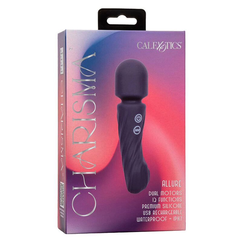 Calexotics - charisma allure massaggiatore doppio motore 12 funzioni 17,25 cm x 4,5 cm viola