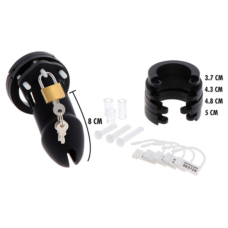 HIDDEN DESIRE - CAGE DE CHASTETÉ EXTRÊME EN SILICONE TAILLE L NOIR