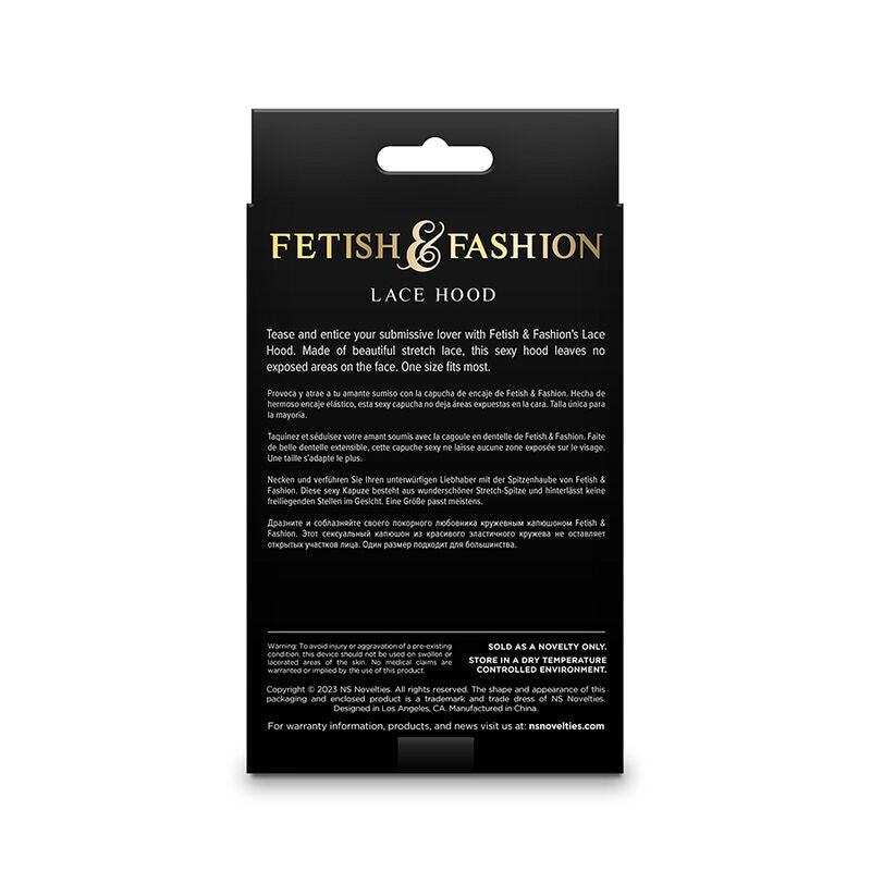 NS NOVELTIES - FETISH & FASHION CAPPUCCIO IN PIZZO NERO