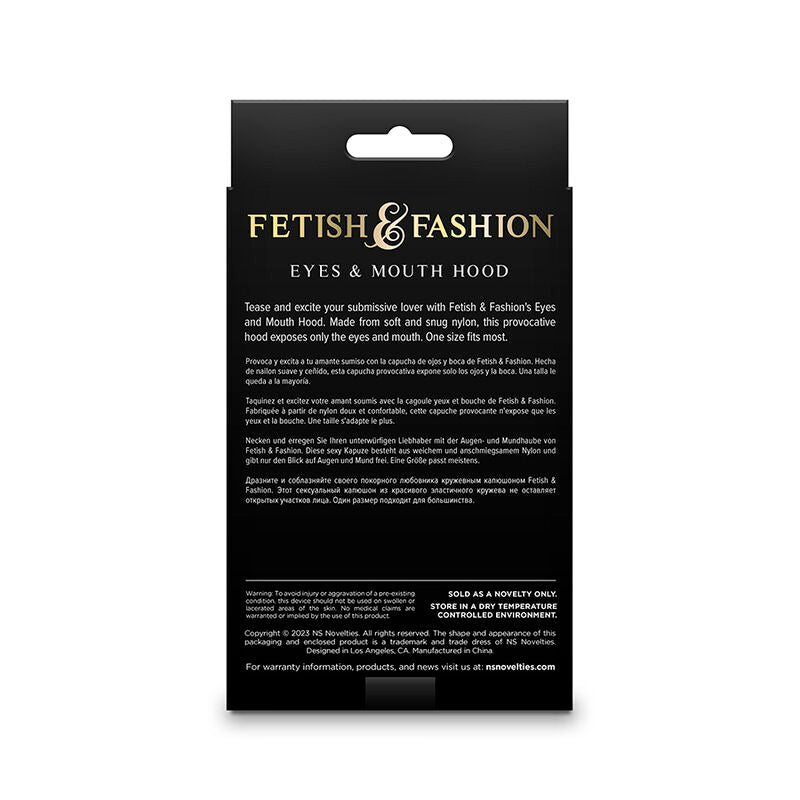 Ns novelties - fetish & fashion occhi e bocca cappuccio nylon nero