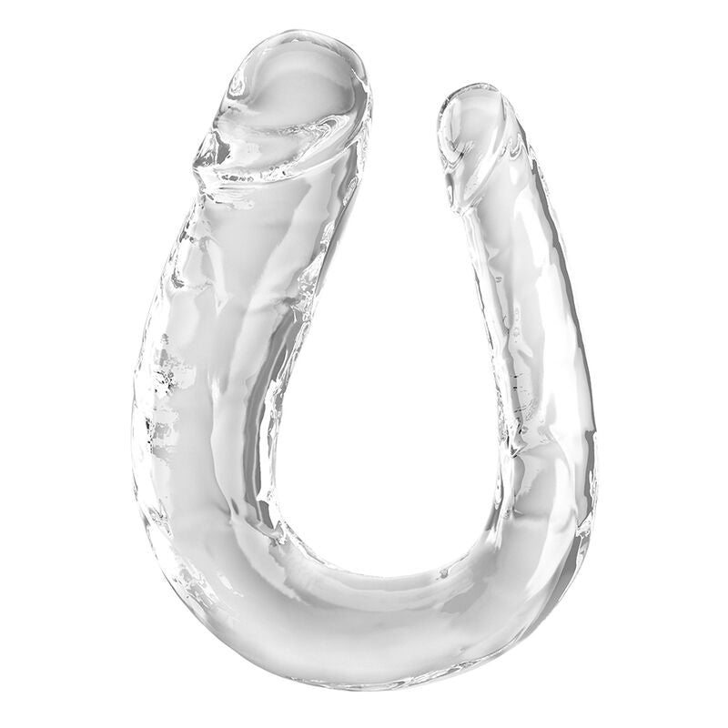 King cock - double trouble doppio trouble 44 cm transparent